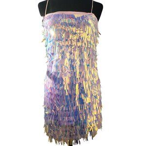 Holiday Beaded Fringes Luxury Designer Runway Cocktail Evening Party Prom Dress